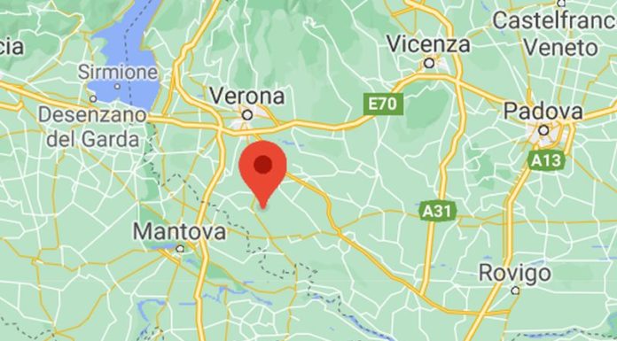 Scossa di magnitudo 4.4 vicino Verona