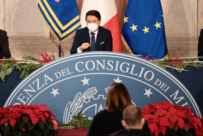 CONFERENZA STAMPA DI FINE ANNO PREMIER CONTE PRESSO VILLA MADAMA