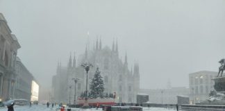 Il nord Italia sotto la neve, Milano imbiancata