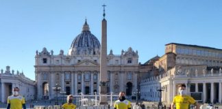 Fiamme Gialle e Athletica Vaticana sul percorso “Fratelli tutti”