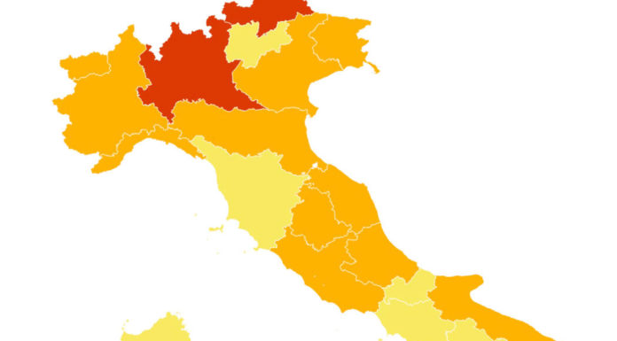 Da oggi zona rossa per tre Regioni, in vigore il nuovo Dpcm