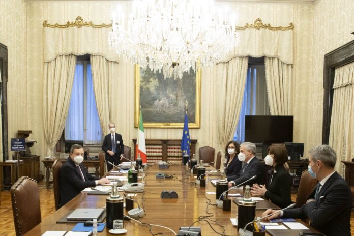 MARIO DRAGHI MARIA STELLA GELMINI ANTONIO TAJANI ANNA MARIA BERNINI