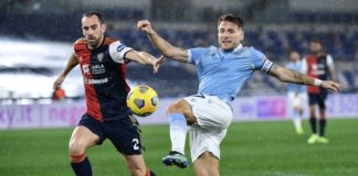 La Lazio batte il Cagliari, Roma agganciata al 4° posto