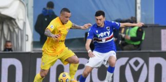 Samp-Cagliari finisce pari, Nainggolan sigla il 2-2 al 96′