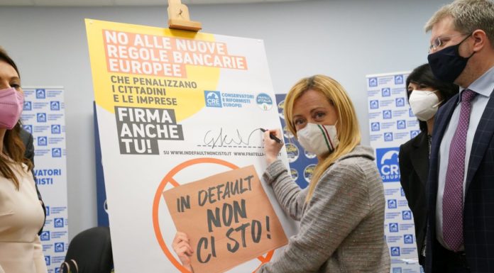 Banche, Meloni “Con le nuove norme Ue si rischia una bomba sociale”