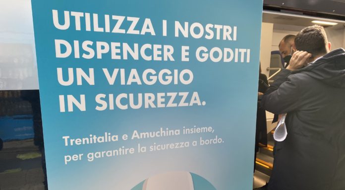 Amuchina a bordo dei treni regionali di Trenitalia