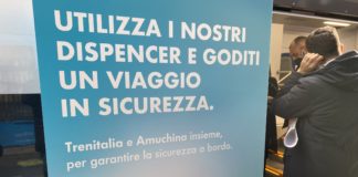 Amuchina a bordo dei treni regionali di Trenitalia
