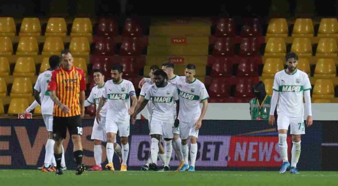 Il Sassuolo passa a Benevento, decide l’autogol di Barba