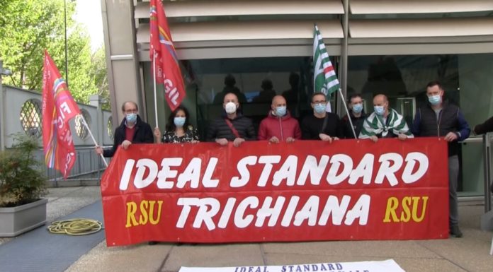 Ideal Standard, a Milano manifestazione di lavoratori e sindacati