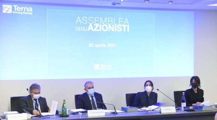 Terna, assemblea approva bilancio 2020 e dividendo