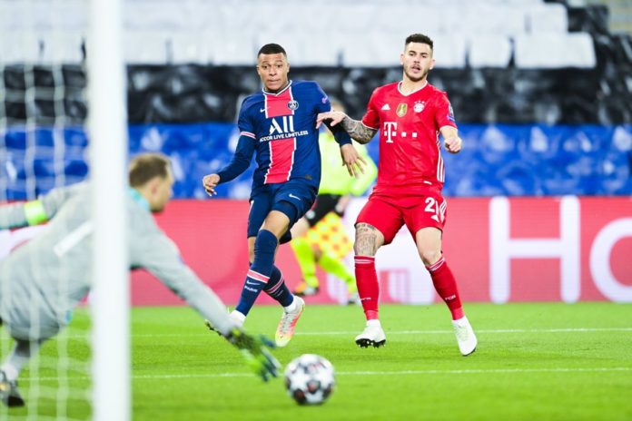 UEFA Champions League football match Paris Saint-Germain vs Bayern Munich