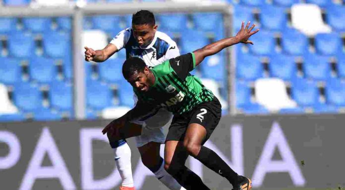 Berardi risponde a Gosens, è 1-1 fra Sassuolo e Atalanta