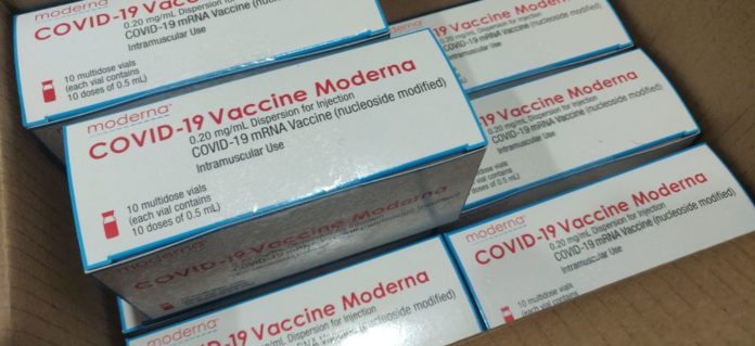 SCATOLE DI VACCINO VACCINI ANTI COVID-19 MODERNA