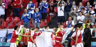 Paura Eriksen e gol Pohjanpalo, Danimarca-Finlandia 0-1