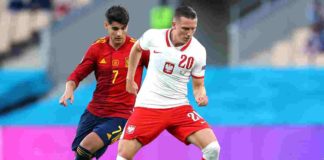 Lewandowski replica a Morata, Spagna-Polonia 1-1