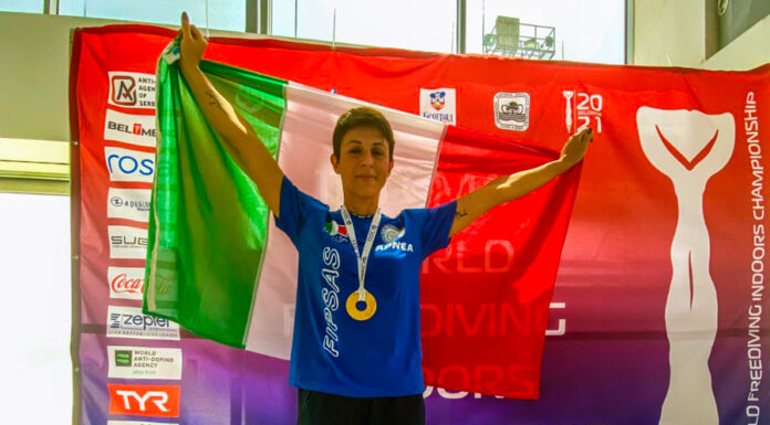 Mondiale apnea indoor: oro e record per Francone nella dinamica con pinne