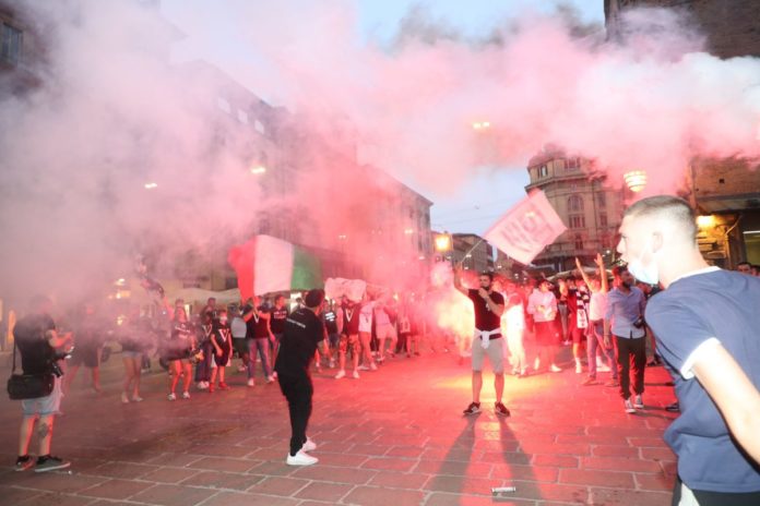 SERIE A Festeggiamenti della vittoria scudetto Virtus Bologna in Piazza Maggiore