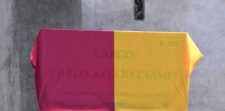 Roma, errore nella targa dedicata a Ciampi