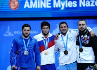 Myles Amine sul podio ai Giochi Europei di Minsk 2019