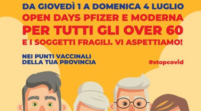 Vaccino, tornano gli ‘open days’ con Pfizer e Moderna per fragili e over 60
