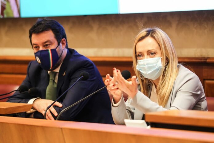 MATTEO SALVINI LEGA GIORGIA MELONI FRATELLI D'ITALIA