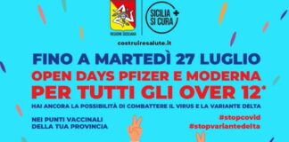 Vaccini, in Sicilia ‘Open days’ per gli over 12 fino al 27 luglio