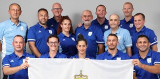 Giardi al villaggio per sostenere gli atleti