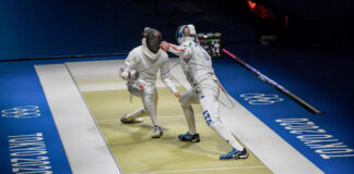 Gli azzurri della Spada maschile a squadra in pedana a Tokyo