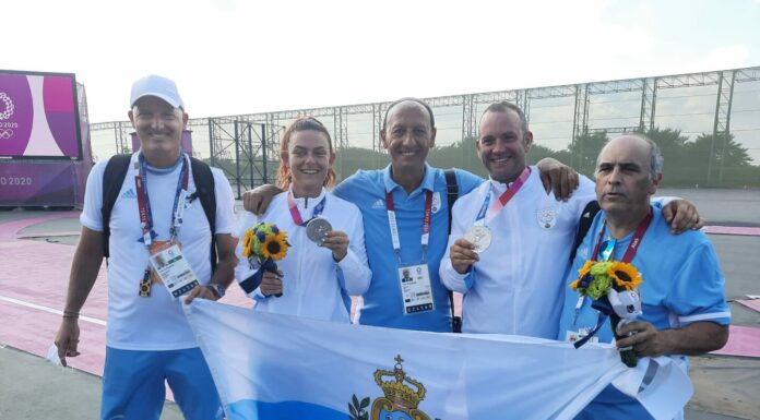 Tiro a volo mixed team, argento San Marino con Perilli-Berti