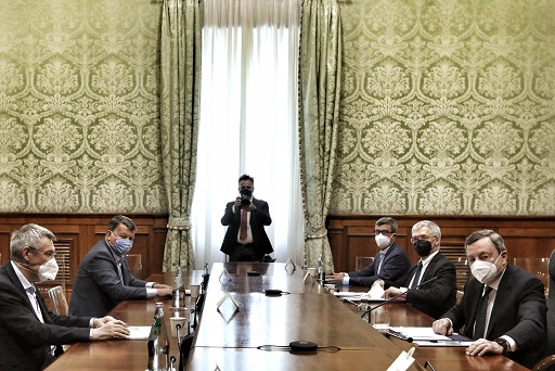INCONTRO DRAGHI CON I SINDACATI