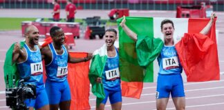 Vola la staffetta 4×100, storico oro azzurro
