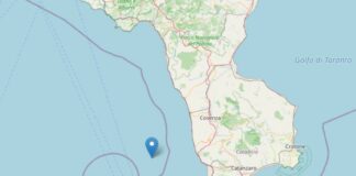 Scossa di terremoto di magnitudo 4.4 al largo costa della Calabria