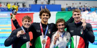 Nuoto, bronzo Italia nella 4×100 mista uomini