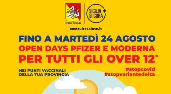 Vaccino, open days in Sicilia proseguono fino al 24 agosto