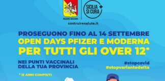 Vaccino, fino al 14 settembre open days Pfizer e Moderna per over 12