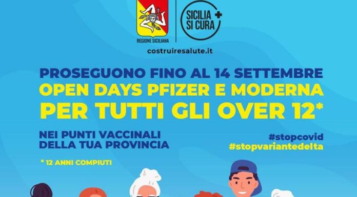 Vaccino, fino al 14 settembre open days Pfizer e Moderna per over 12