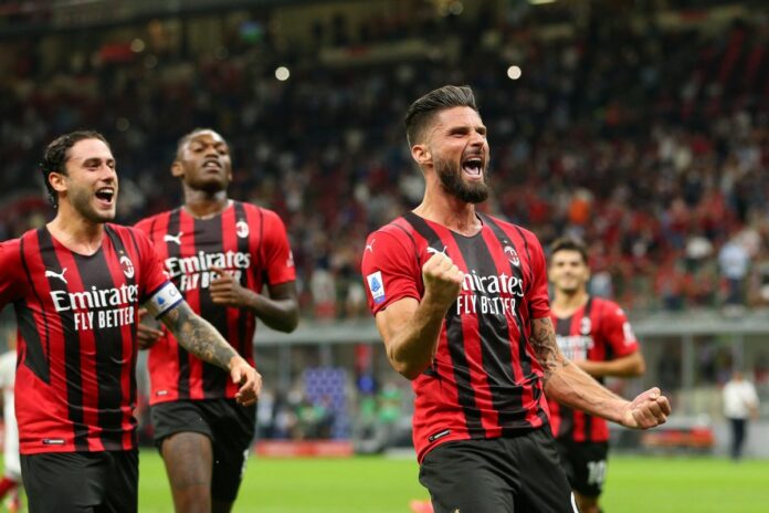 Italian football Serie A match AC Milan vs Cagliari Calcio
