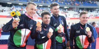 Ciclismo, Italia oro nell’inseguimento a squadre