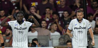 Salernitana-Atalanta 0-1, decide un gol di Zapata