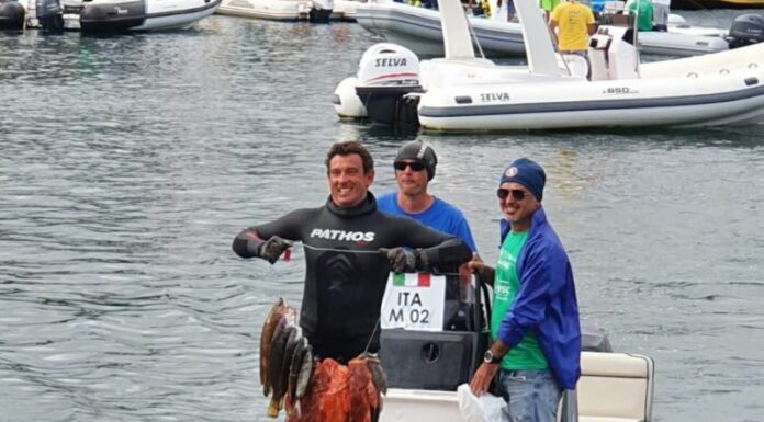 Mondiali di pesca in apnea, De Mola in testa dopo la 1^ giornata