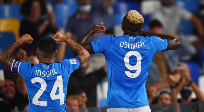 Napoli-Cagliari 2-0, partenopei in testa a punteggio pieno