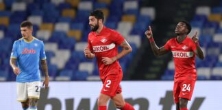 Napoli-Spartak Mosca 2-3, primo ko stagionale per i partenopei