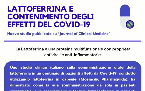 Studio clinico, la lattoferrina contiene gli effetti del Covid-19