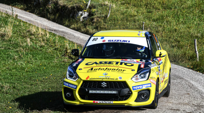 Al Rally Due Valli Goldoni campione R1 con la Swift Sport Hybrid