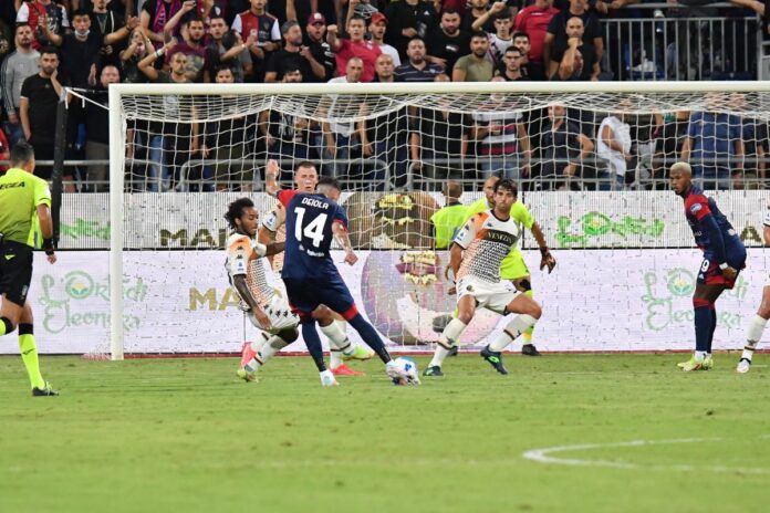 Italian football Serie A match Cagliari Calcio vs Venezia FC