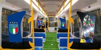 Milano, treno Metro 5 racconta Nazionale di Calcio campione d’Europa