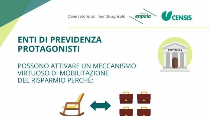 Enpaia-Censis, gli enti di previdenza possibili motori della ripresa
