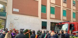 Gualtieri in via Ventotene a Roma per anniversario strage