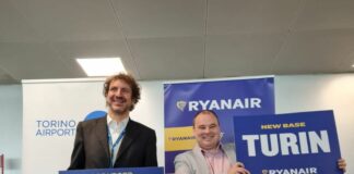 Ryanair apre la nuova base a Torino