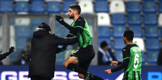 Berardi e Raspadori, il Sassuolo batte la Lazio 2-1